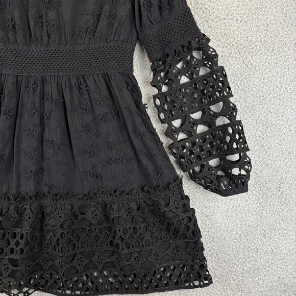 Boston Proper Dress Small Whimsigoth Boho Festival Peasant Dainty Crochet Eyelet - Picture 4 of 11